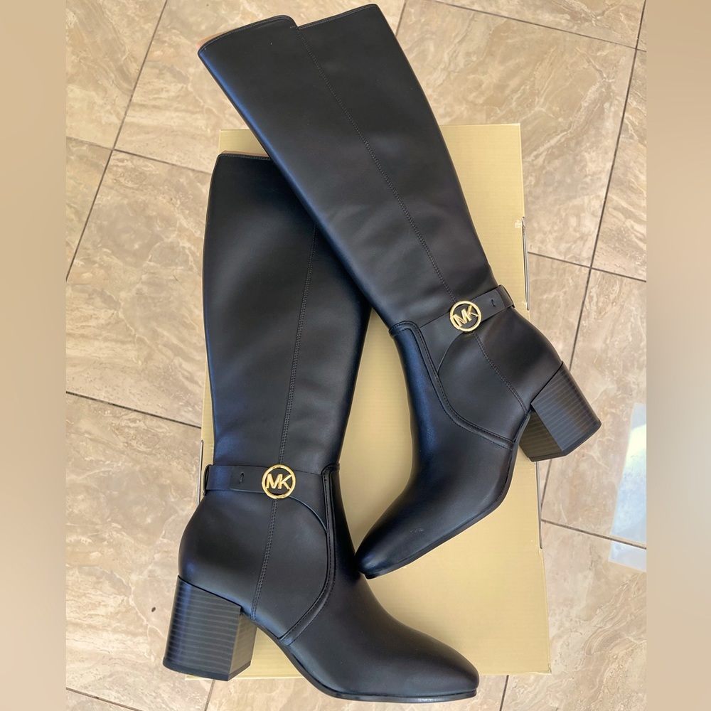 Carmen Faux Leather Riding Boot 8M Womens